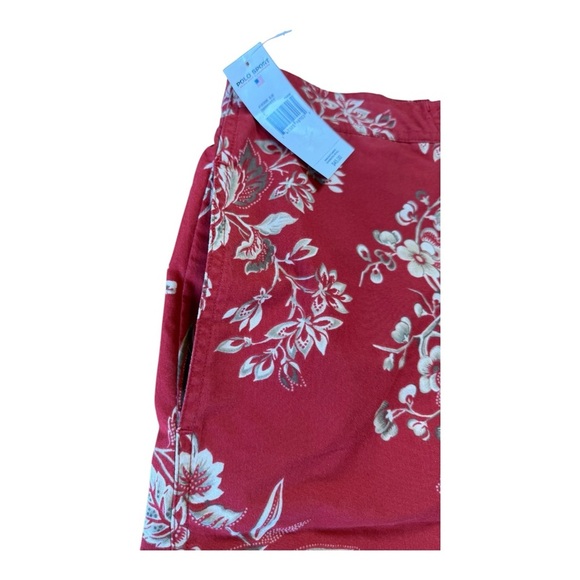 POLO SPORT Ralph Lauren Floral Red Cotton Nylon Boardshorts Swim Trunks Men's L - Picture 7 of 9